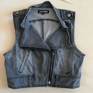 Forever 21 Gray Denim Vest